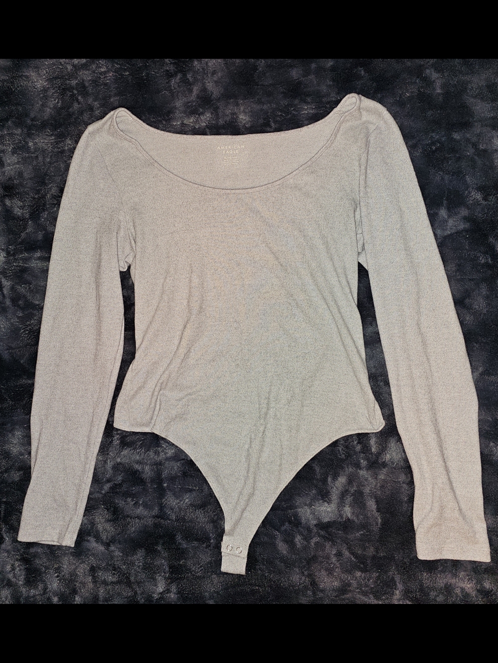 American Eagle Outfitters Gray Ribbed Bodysuit Women's Size XL